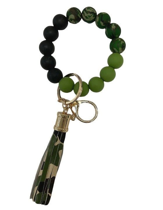 BB139X169 Theme Silicone Beaded Keyring/Keychain Bracelet - MiMi Wholesale