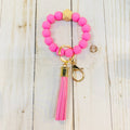 BB139X180 Silicone Ribbed Beaded Keychain Bracelet - MiMi Wholesale