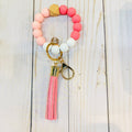 BB139X180 Silicone Ribbed Beaded Keychain Bracelet - MiMi Wholesale