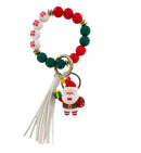 BB139X184 Silicone Beaded Christmas Keychain Bracelet - MiMi Wholesale
