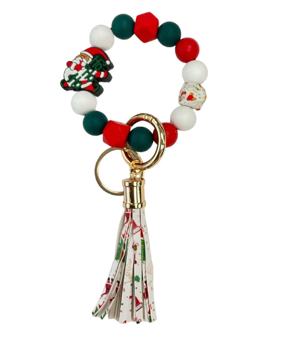 BB139X186 Silicone Beaded Christmas Keychain Bracelet - MiMi Wholesale