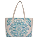 BGA2499 Mandala Embroidered Canvas Tote - MiMi Wholesale