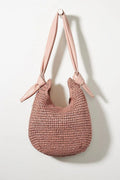 BGA2745 Liza Leather Handle Straw Tote Bag - MiMi Wholesale