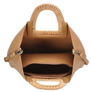 BGA3078 Wicker/Rattan Handle 2-in-1 Tote - MiMi Wholesale