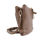BGA3374 Double Compartment Zipper Crossbody w/ Studded Accent - MiMi Wholesale