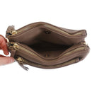 BGA3374 Double Compartment Zipper Crossbody w/ Studded Accent - MiMi Wholesale