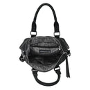 BGA3382(BK) Zipper Deco. Super Soft Top Handle Handbag/Satchel - MiMi Wholesale