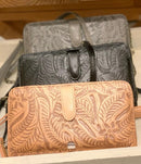 BGA3798 Floral Design Crossbody Wallet - MiMi Wholesale