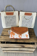 BGA3823-2 Dalmatian Dot Crossbody Tote Bag - MiMi Wholesale