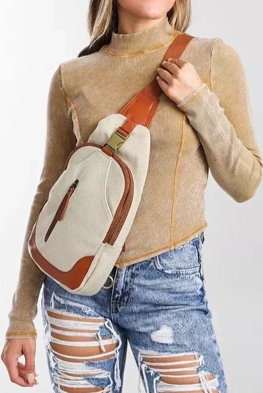 BGA3951 Canvas Sling Backpack - MiMi Wholesale