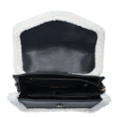 BGA4309 Sherpa Trim Buckle Satchel Crossbody - MiMi Wholesale
