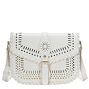 BGA4539 Laser Cut Whipstitch Crossbody Bag - MiMi Wholesale