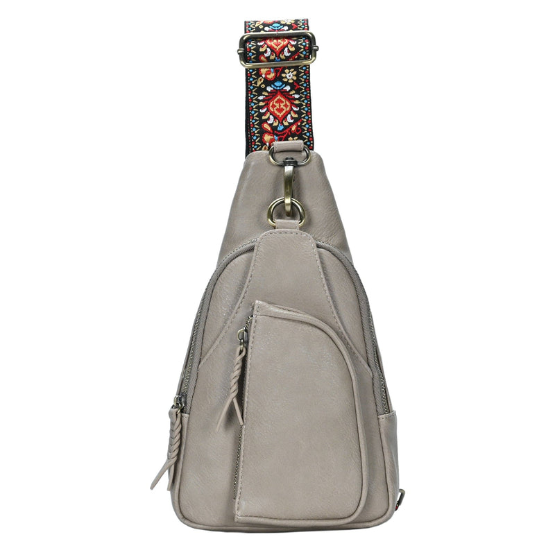 BGA5704 Zoey Boho Sling Bag With Guitar Strap