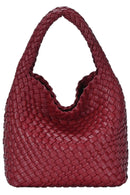 BGA6339 Parker Woven Satchel/Hobo Bag With Pouch - MiMi Wholesale