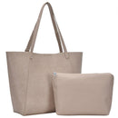 BGA81946 Monogrammable Wrapped Handle Shoulder Tote w/ Removable Pouch - MiMi Wholesale