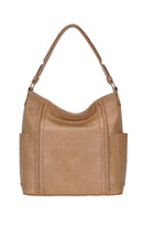 BGA82063 Monogrammable Braided Accent Hobo Bag - MiMi Wholesale