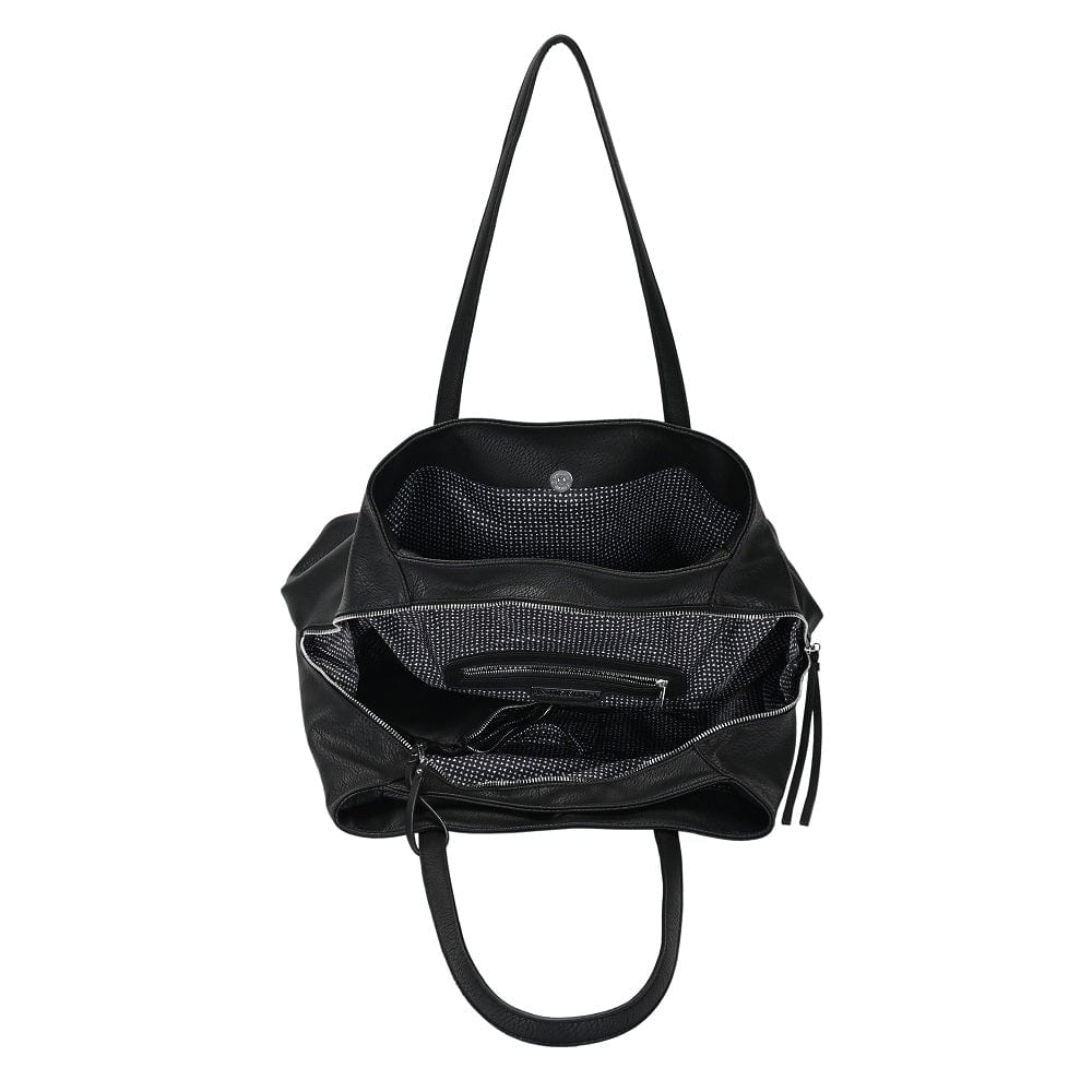 BGA82725 Three Compartment Weekender/Shoulder Bag w/ Pouch - MiMi Wholesale