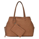 BGA82725 Three Compartment Weekender/Shoulder Bag w/ Pouch - MiMi Wholesale