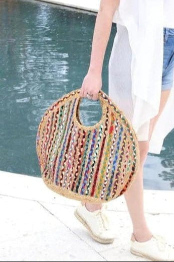 BGAIN09 Ruhi Jute Tote - MiMi Wholesale