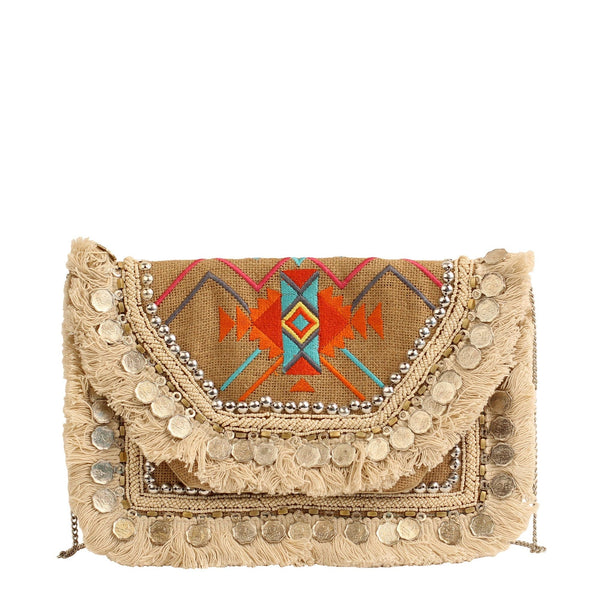 BGAIN43 TEMI Multi color Aztec Boho Cutch - MiMi Wholesale
