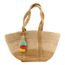 BGAIN46 Handmade Straw Tote with Tassel - MiMi Wholesale
