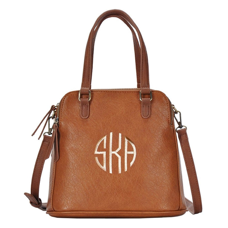 BGO82647 Monogrammable Three Compartment Zipper Crossbody - MiMi Wholesale