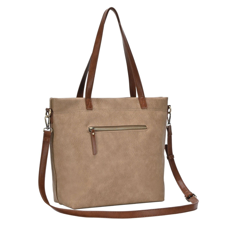 BGO82719 Addison Vegan Leather Tote Bag - MiMi Wholesale