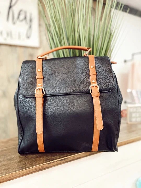 BGS44028 Buckle Flap Over Fashion Backpack - MiMi Wholesale