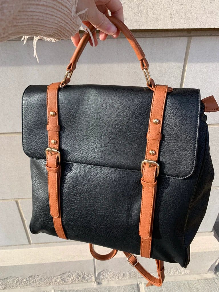 BGS44028 Buckle Flap Over Fashion Backpack - MiMi Wholesale