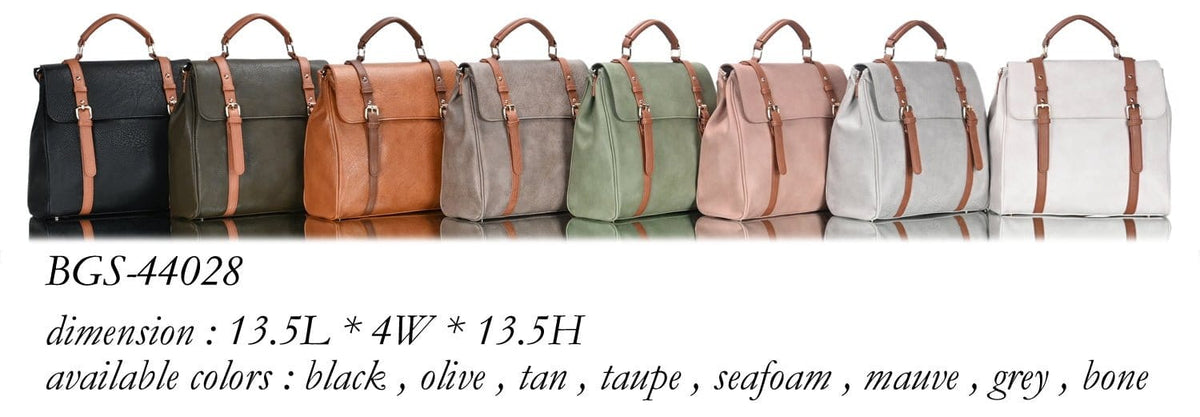 BGS44028 Buckle Flap Over Fashion Backpack - MiMi Wholesale