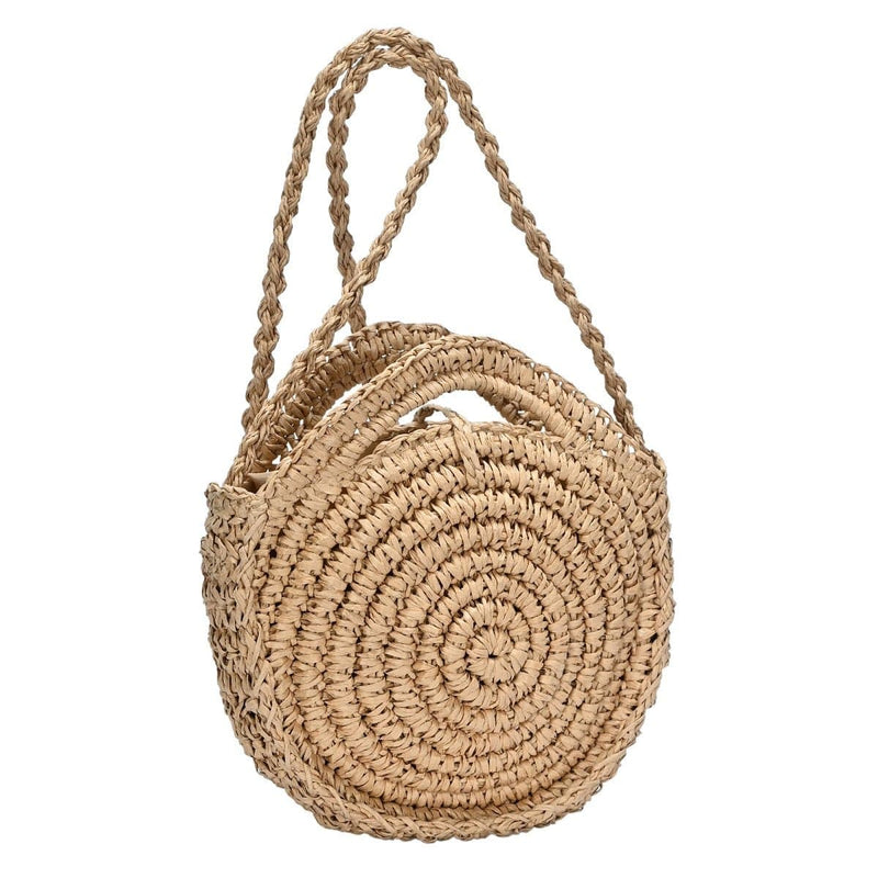 BGS81985 Round Straw Crossbody Bags - MiMi Wholesale