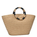 BGT2757 Circle Handle Straw Bags w/ Tassel - MiMi Wholesale