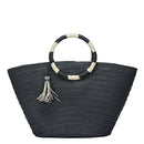 BGT2757 Circle Handle Straw Bags w/ Tassel - MiMi Wholesale