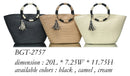 BGT2757 Circle Handle Straw Bags w/ Tassel - MiMi Wholesale