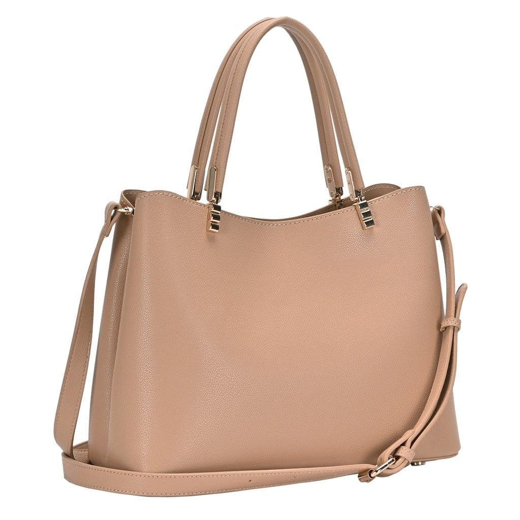 BGT3164 Two Compartment Structured Top Handle Handbag/Satchel - MiMi Wholesale