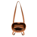BGT4156 Rattan Leather trim Tote - MiMi Wholesale