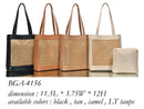 BGT4156 Rattan Leather trim Tote - MiMi Wholesale