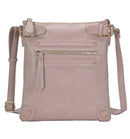 BGT45271 Three Compartment Buckles & Zipper Crossbody - MiMi Wholesale