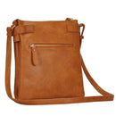 BGT45271 Three Compartment Buckles & Zipper Crossbody - MiMi Wholesale