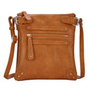 BGT45271 Three Compartment Buckles & Zipper Crossbody - MiMi Wholesale