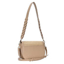 BGT4552 Straw Leather trim Crossbody - MiMi Wholesale