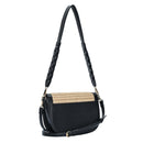 BGT4552 Straw Leather trim Crossbody - MiMi Wholesale