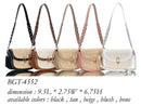 BGT4552 Straw Leather trim Crossbody - MiMi Wholesale
