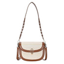 BGT4552 Straw Leather trim Crossbody - MiMi Wholesale