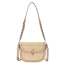 BGT4552 Straw Leather trim Crossbody - MiMi Wholesale