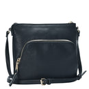BGT5449 Multi Pockets Crossbody w/Front & Back Zippers - MiMi Wholesale