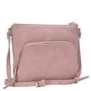BGT5449 Multi Pockets Crossbody w/Front & Back Zippers - MiMi Wholesale