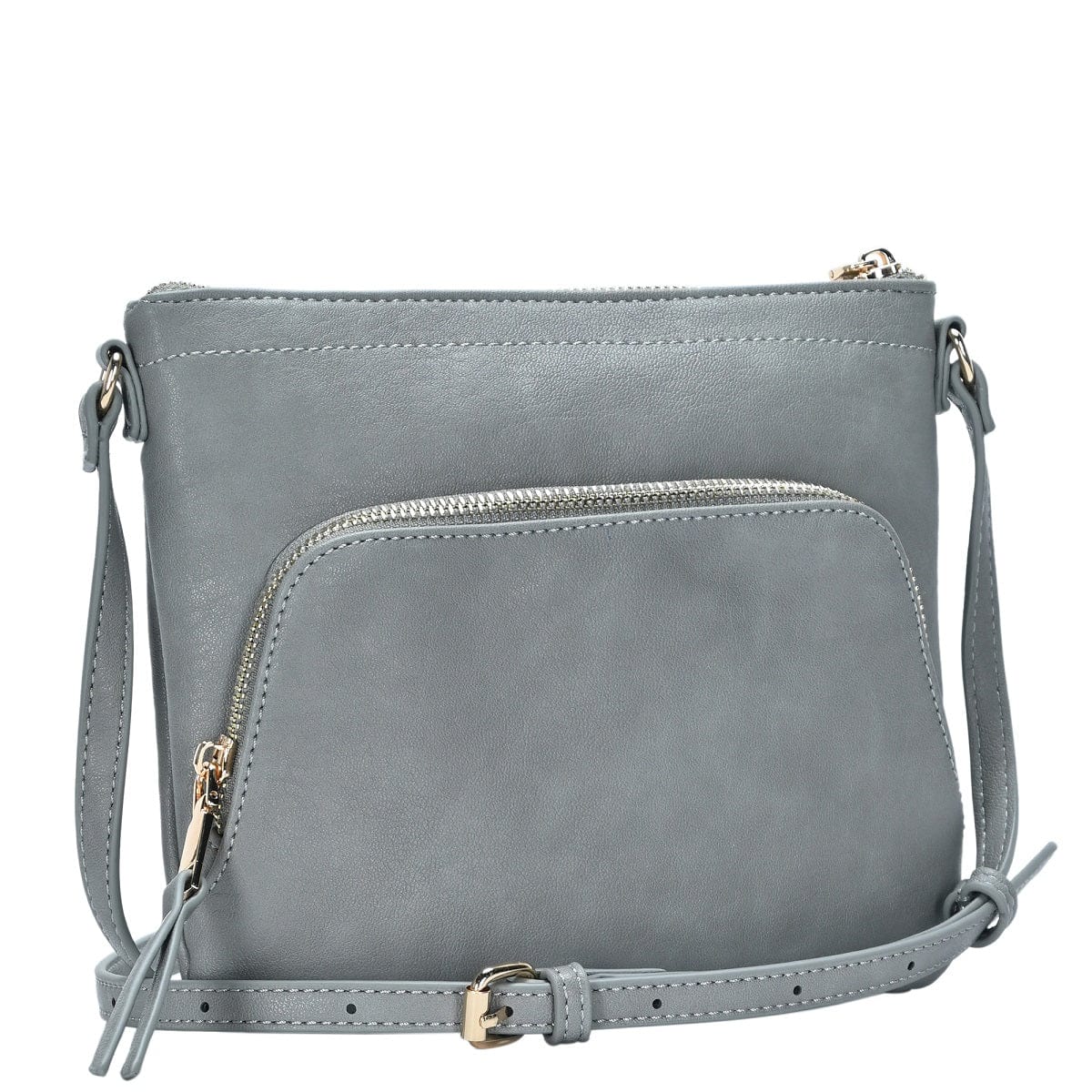 BGT5449 Multi Pockets Crossbody w/Front & Back Zippers - MiMi Wholesale