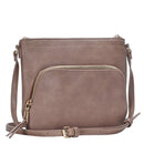 BGT5449 Multi Pockets Crossbody w/Front & Back Zippers - MiMi Wholesale