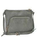 BGT5449 Multi Pockets Crossbody w/Front & Back Zippers - MiMi Wholesale